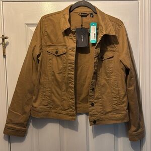 Vero Moda Hotsoya Denim Jacket in Tiger’s Eye size Large